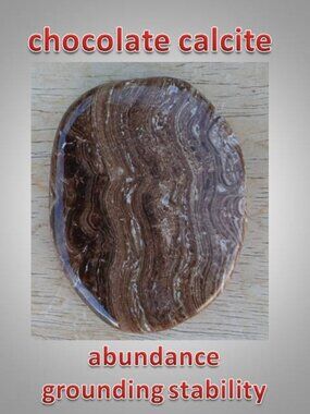 #3 chocolate calcite disc crystal stone